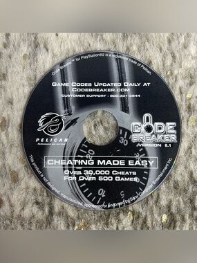 Codebreaker PS2 Cheating Made Easy Pelican Blue Disc Sony Over 30,000 Codes